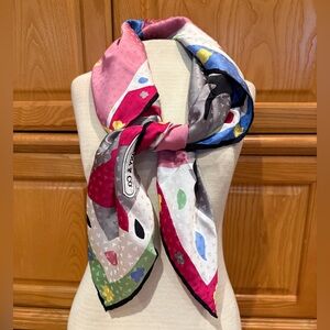 Vintage Tiffany & Co. Scarf Pink Floral Print Silk